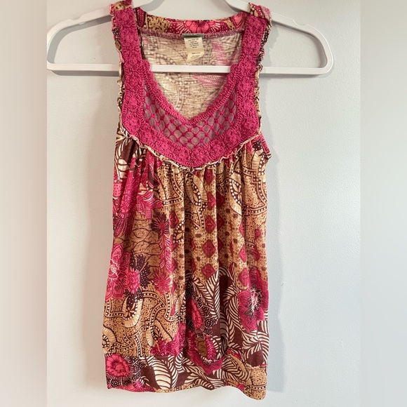 Daytrip Tops - Vintage Made in USA Y2K DayTrip Multicolor Ruffle Top